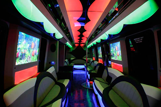 inside the bus